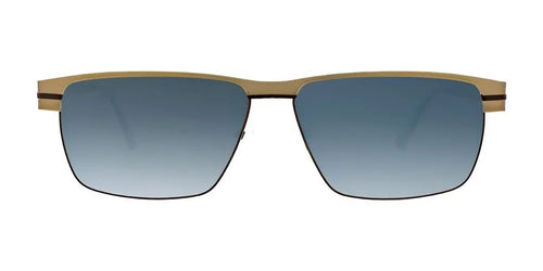 Fatheadz LIMIT Sunglasses / Size 61 / Brown/Gold / Blue Gradient, Non Polarized