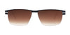 Fatheadz LIMIT Sunglasses | Size 61 / Silver/Black / Brown Gradient, Non Polarized