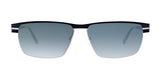 Fatheadz LIMIT Sunglasses Silver / Black Blue Gradient, Non Polarized