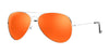 Fatheadz PILOT Sunglasses / Silver / Red / Size 60