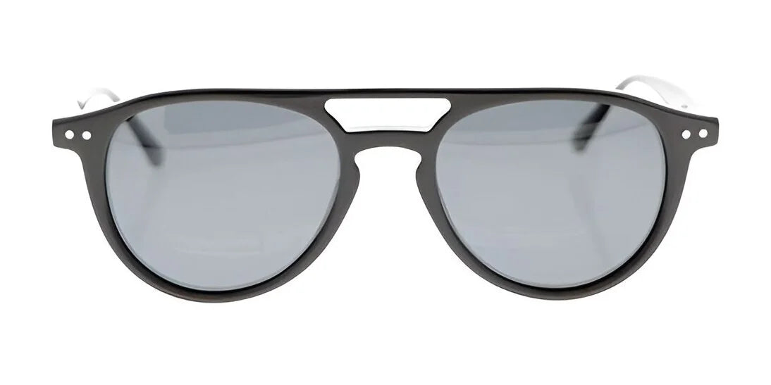 The Fatheadz ROLLER sunglasses, available in size 52, showcase a sleek design with black round lenses and a unique double bridge. Expertly designed for larger head sizes, they provide complete UV protection for stylish and safe wear in the sun.