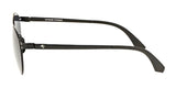 Profile view of stylish Fatheadz SANDBAG sunglasses featuring thin black metal frames and tinted, polarized lenses.