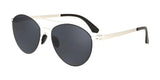 Fatheadz SANDBAG sunglasses featuring oversized aviator frames with thin silver detailing and polarized dark lenses, presented on a white background.