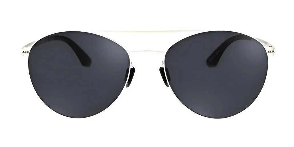 The Fatheadz SANDBAG sunglasses feature polarized lenses with dark tints and sleek silver frames.