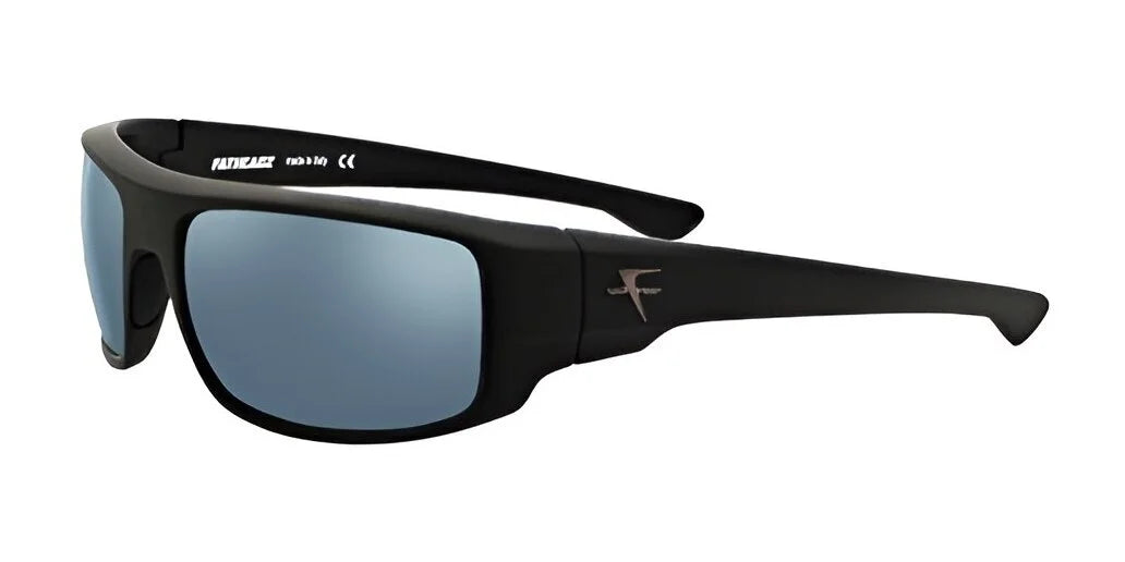 The Fatheadz SLIDE JOB sunglasses in size 60 offer a wide frame design with reflective lenses and a logo on the side, providing a stylish edge to men's fashion eyewear.