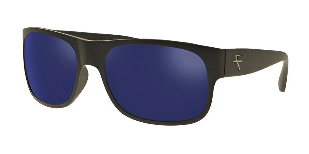 Fatheadz THE DON Sunglasses Matte Black Flare Navy Blue