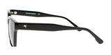 Side view of the Fatheadz TRIPPER Sunglasses in black with rectangular frames and a small white logo on the arm, featuring polarized lenses for enhanced UV protection.