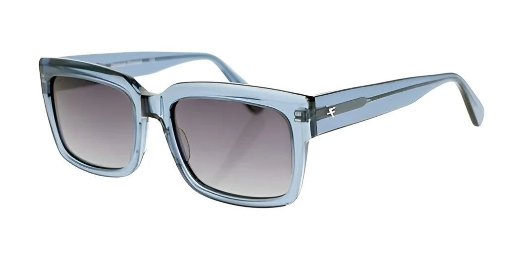 The Fatheadz TWILIGHT men's sunglasses feature blue square frames with gradient lenses against a white background.