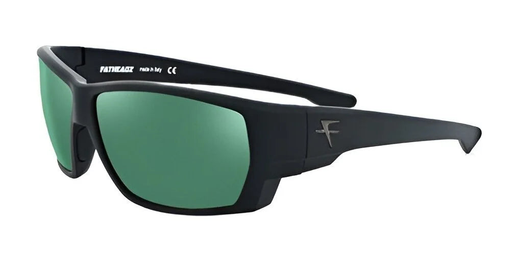 Fatheadz UNCOUTH Sunglasses Matte Black Deep Green