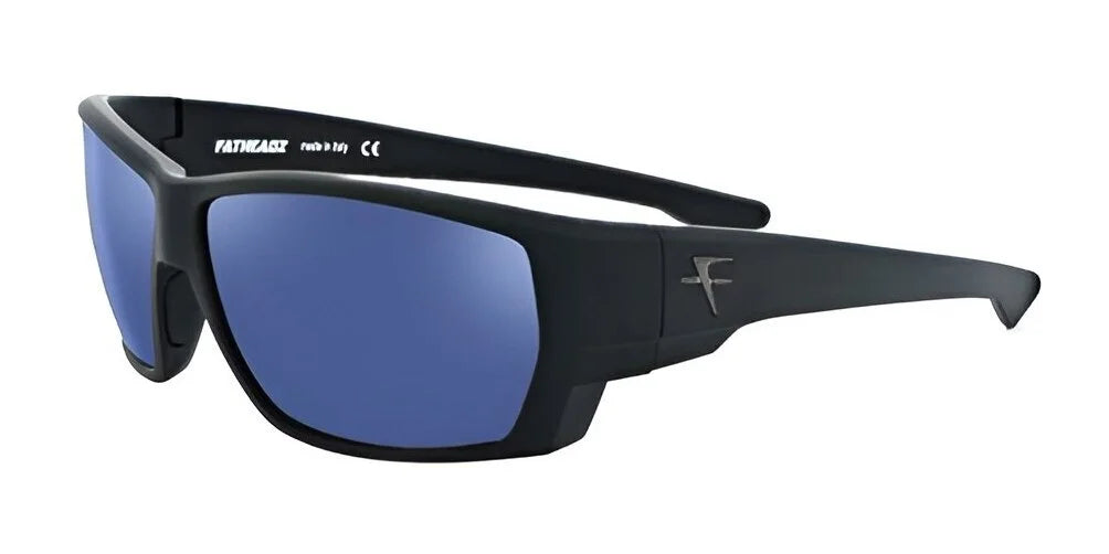 Fatheadz UNCOUTH Sunglasses Matte Black Tripel Gun Blue (Golf)