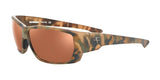 The Fatheadz UNCOUTH Sunglasses, in Size 62, showcase a camouflage design with ZEISS LightPro brown reflective lenses, positioned against a clean white backdrop.