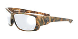 The Fatheadz UNCOUTH sunglasses with a size of 62 showcase camouflage-patterned, wide rectangular ZEISS LightPro lenses encased in thick frames.