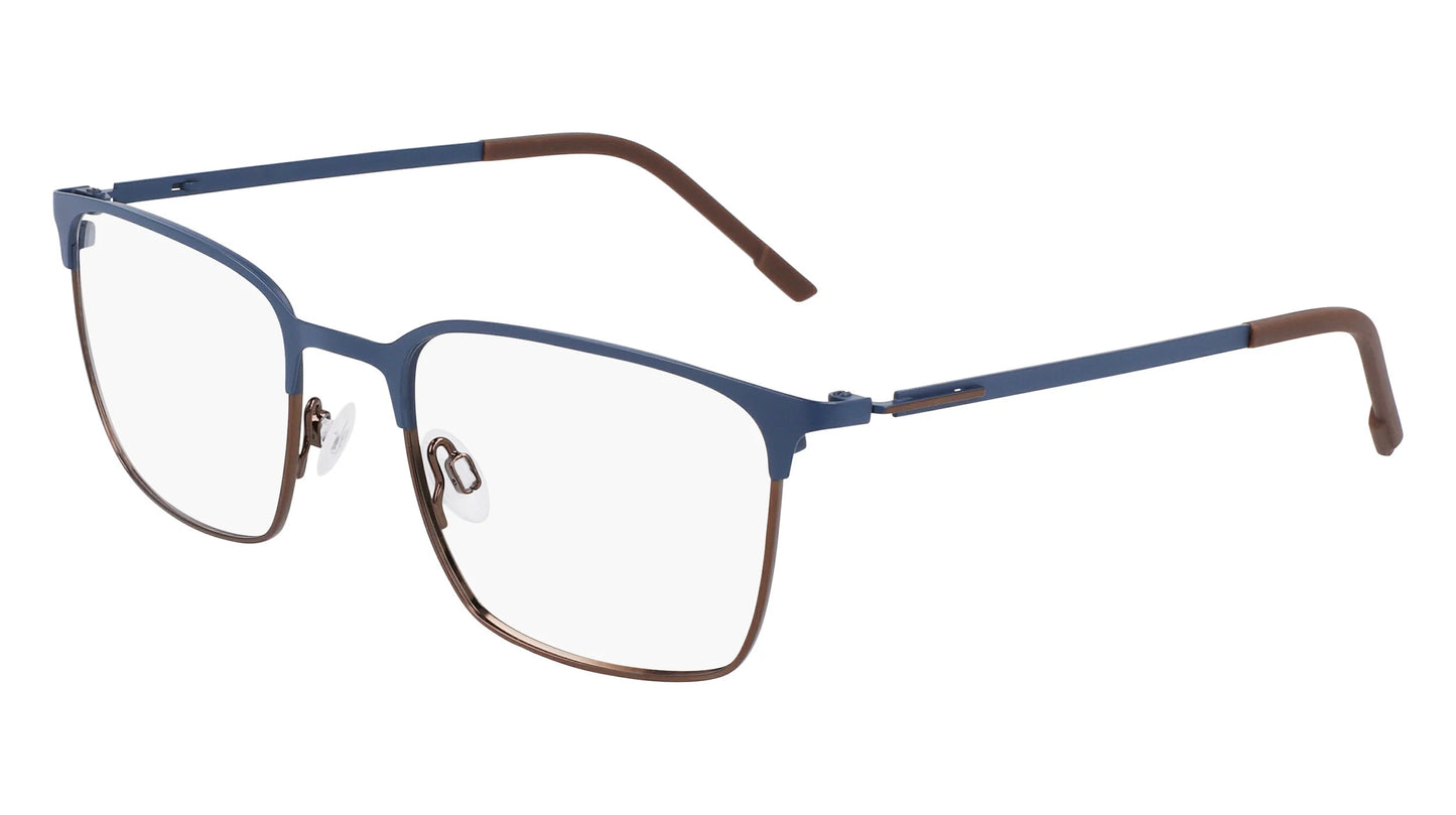 Flexon E1140 Eyeglasses Matte Blue Stargazer / Coffee