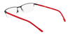 Flexon E1146 Eyeglasses | Size 54 / Satin Black/Crimson