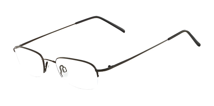 Flexon 607 Eyeglasses / Black Chrome / Size 49