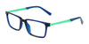 Flexon J4018 Eyeglasses | Size 48 / Navy Crystal/Green