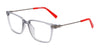 Flexon J4017 Eyeglasses | Size 49 / Grey Crystal/Red
