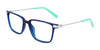 Flexon J4017 Eyeglasses | Size 49 / Navy Crystal/Green