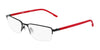 Flexon E1146 Eyeglasses | Size 54 / Satin Black/Crimson