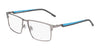 Flexon E1153 Eyeglasses | Size 53 / Satin Gun/Cerulean