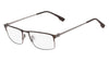 Flexon E1075 Eyeglasses / Brown Gunmetal / Size 53
