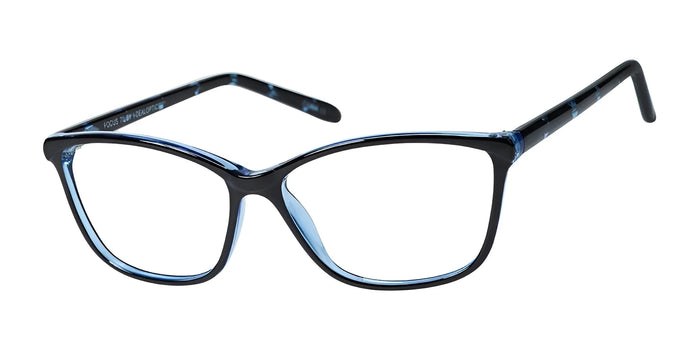 Focus Eyewear F70 Eyeglasses | Size 57 / Black / Blue