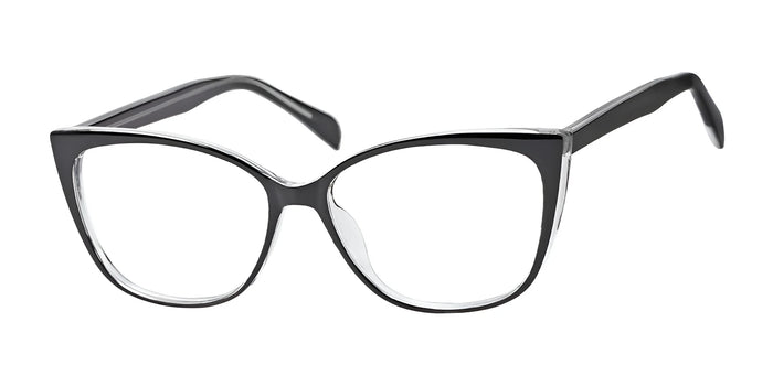 Focus Eyewear F82 Eyeglasses | Size 56 / Black / Crystal