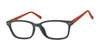 Focus Eyewear F254 Eyeglasses | Size 52 / Black/Red