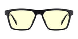 Gunnar Call of Duty Alpha Edition Computer Glasses, size 57, are black rectangular frames with yellow-tinted lenses that block blue light, perfect for intense Call of Duty sessions.