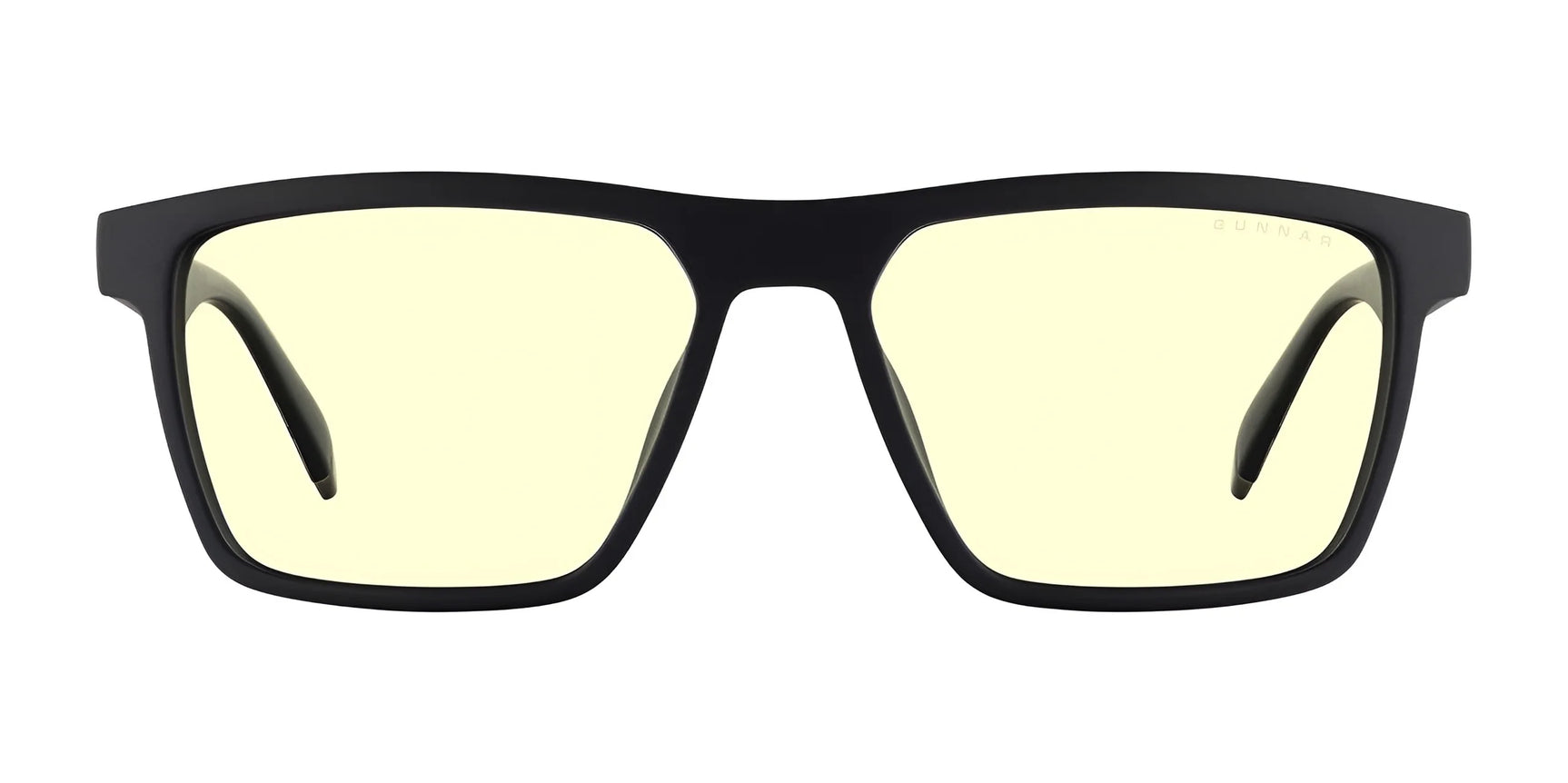 Gunnar Call of Duty Alpha Edition Computer Glasses, size 57, are black rectangular frames with yellow-tinted lenses that block blue light, perfect for intense Call of Duty sessions.