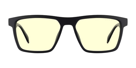 Gunnar Call of Duty Alpha Edition Computer Glasses, size 57, are black rectangular frames with yellow-tinted lenses that block blue light, perfect for intense Call of Duty sessions.