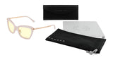 Gunnar Anna Computer Glasses | Size 54, by Gunnar, feature yellow lenses for blue light blocking and come with a sleek black case, microfiber pouch, and cleaning cloth.
