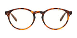 Gunnar Attache Reading Computer Glasses in size 50 feature round tortoiseshell frames, blending style with effective blue light protection for reading.