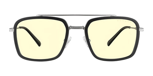 Gunnar Barron Computer Eyeglasses / Size 55 / Silver / Amber