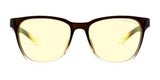 The Gunnar Berkeley Computer Glasses, Size 54, feature durable yellow-tinted nylon frames with anti-reflective rectangular lenses, shown against a white background.