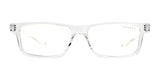 The Gunnar Cruz Kids Computer Glasses, size 49, feature clear rectangular lenses and transparent frames. These protective glasses are perfect for reducing blue light exposure and are presented on a white background.
