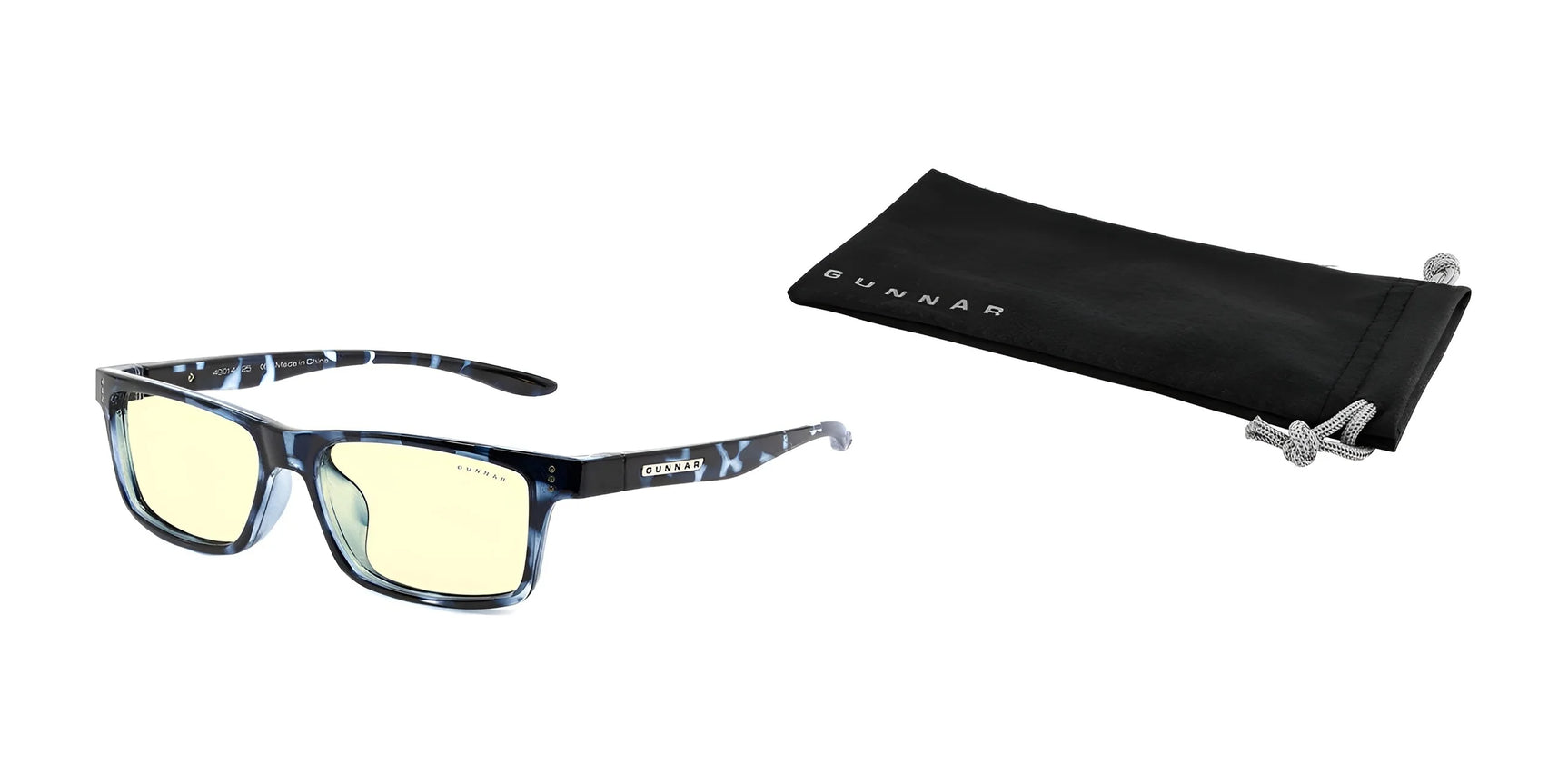 Gunnar Cruz Kids Computer Glasses | Size 49 feature protective yellow-tinted lenses for blue light blocking, and they come with a sleek black Gunnar pouch.