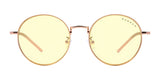 The Gunnar Ellipse Computer Glasses | Size 51 feature round, yellow-tinted lenses and a sleek stainless-steel frame for a stylish look.