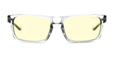 Gunnar Enigma Computer Glasses | Size 58 feature a stylish clear frame and yellow-tinted, blue light blocking lenses—ideal for prolonged screen time. Perfect for gaming enthusiasts who need both style and eye protection.