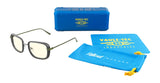 The Gunnar Fallout Vault 33 Computer Glasses feature square yellow-tinted lenses and include a blue case and cloth. They offer blue light blocking, combining a retro-futuristic style with practicality.