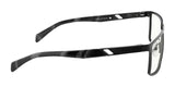 The side view displays Gunnar Fremont Computer Glasses (Size 59) with black rectangular frames and clear lenses, featuring the logo on the temple. They are crafted from a durable mix of stainless steel and acetate.