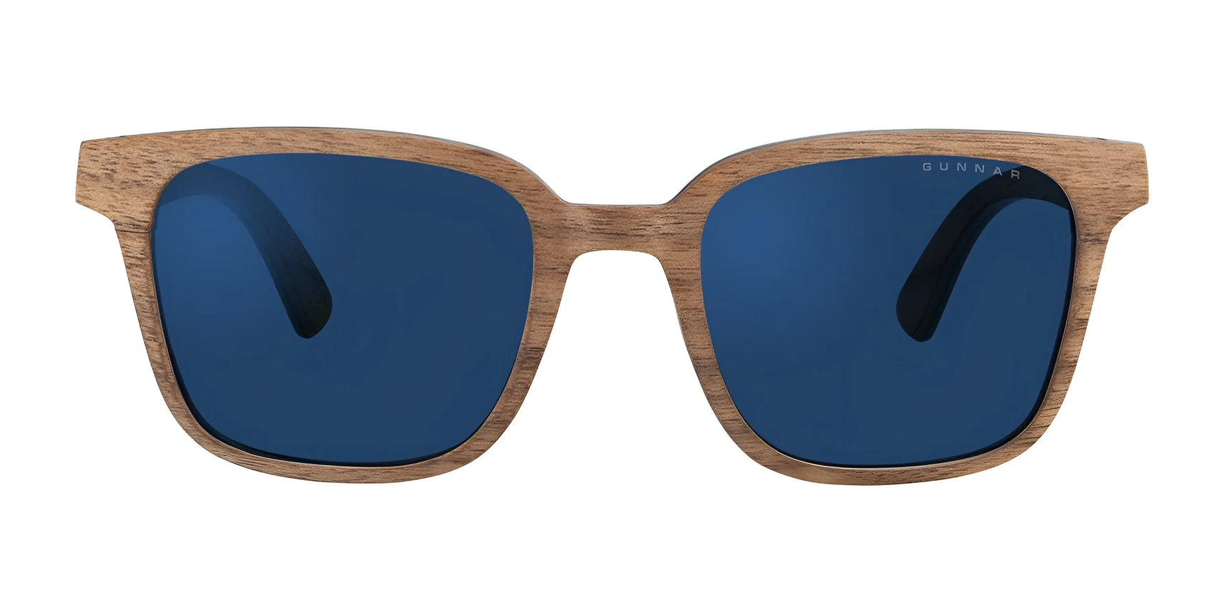 Introducing Gunnar's Groot Marvel Edition sunglasses, size 52, featuring sleek black arms and striking blue lenses. These stylish shades add personality and provide blue light blocking for comfortable eye protection on sunny days.