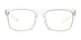 Experience minimalist modern design with Gunnar Intercept Computer Glasses. These clear-framed, rectangular-lensed glasses enhance comfort and offer blue light protection, perfect for stylish individuals seeking functional elegance with every glance.