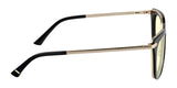 The Gunnar Lahti Computer Glasses in black and gold, size 51, are shown in profile on a white background. They feature GUNNAR lens technology for optimal blue light blocking.