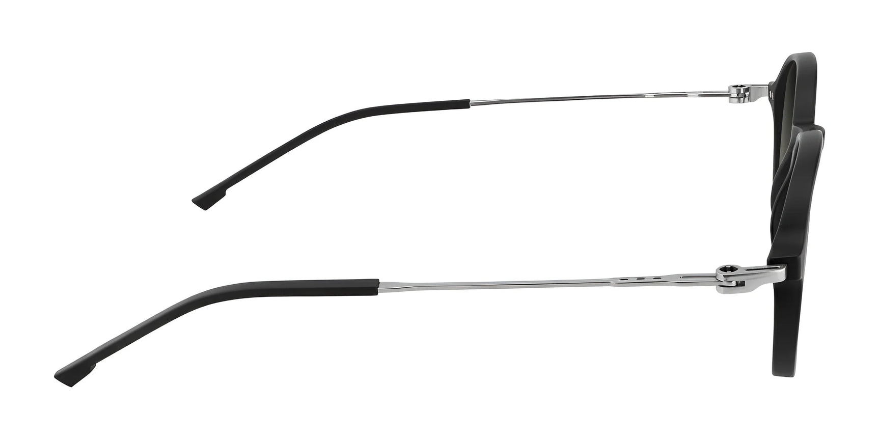 Side view of Gunnar Loop Computer Glasses with thin metallic frames and black temple tips, featuring Gunnar lens technology to boost productivity.