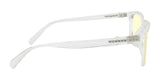 Gunnar Oakland Computer Glasses, Size 53, feature clear frames with durable nylon construction and yellow lenses. They sport the iconic "GUNNAR" logo on the side and provide excellent blue light protection.