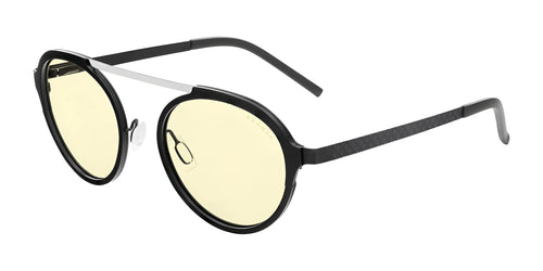 Gunnar Pacifica Computer Eyeglasses / Size 50 / Onyx/Silver / Amber