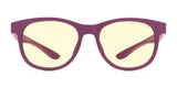 Gunnar Rush Kids Computer Glasses provide a stylish edge with purple oversized frames and yellow-tinted lenses. Perfect for kids and teens, they feature blue light blocking technology to protect young eyes, whether outdoors or on the computer.