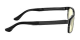 The sleek Gunnar Tahoe Computer Glasses, Size 55, in black, combine rectangular lenses and textured arms for comfort. With blue light blocking technology, they offer excellent digital screen protection.