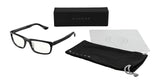 Gunnar Tahoe Computer Glasses, Size 55, with mineral glass lenses are showcased, accompanied by a sleek casing, cleaning cloth, and pouch.